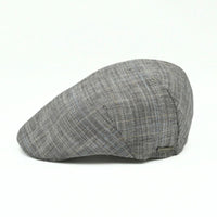 Beige Prince of Wales Pattern Cap side view