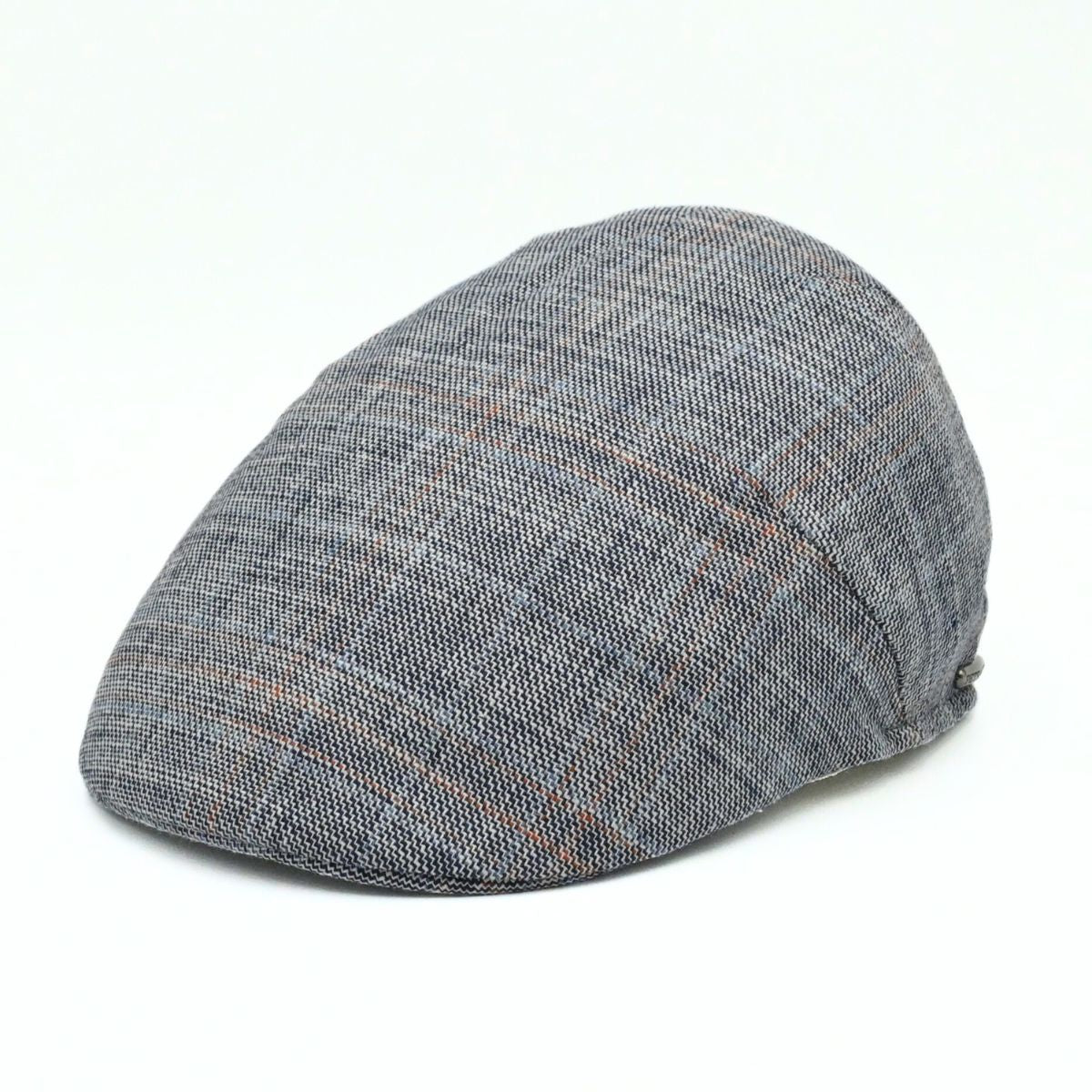 Grey Prince of Wales Pattern Cap front view