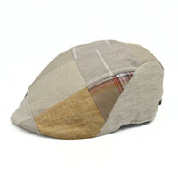 Beige Patchwork Cap front view