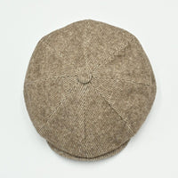 Brown Como Peaky Hat top view