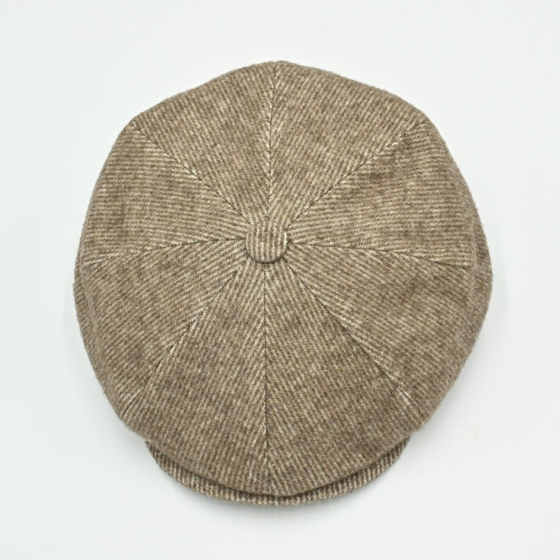 Brown Como Peaky Hat top view