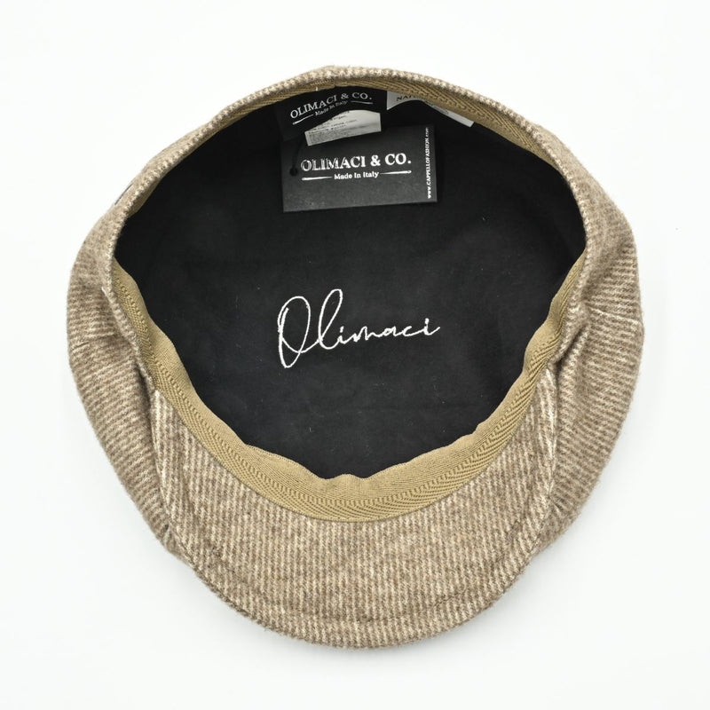 Brown Como Peaky Hat inside view