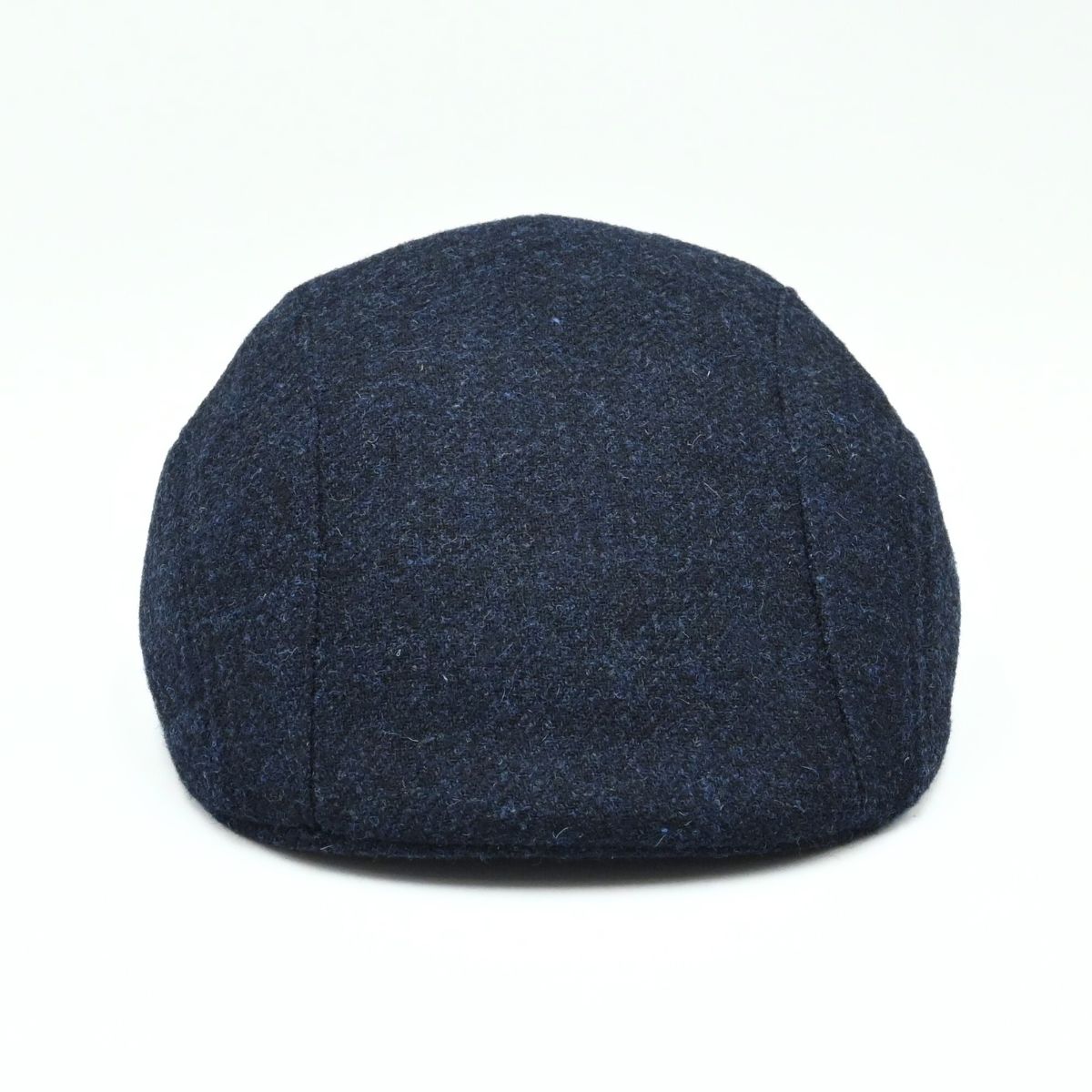Blue shetland Wool Driver Cap front view