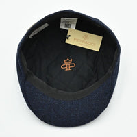 Blue shetland Wool Driver Cap inside view