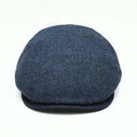 Blue Solid Color Shetland Wool Cap front view
