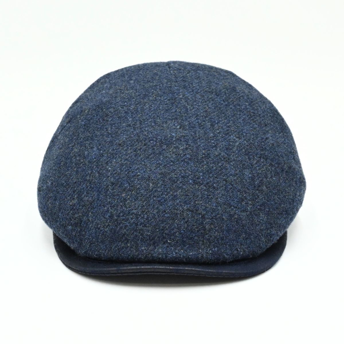 Blue Solid Color Shetland Wool Cap front view