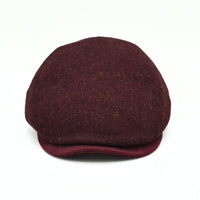 Wine Solid Color Shetland Wool Cap front view
