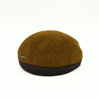 Camel Solid Color Shetland Wool Cap back view