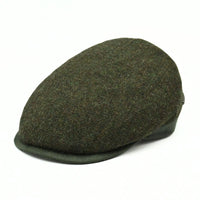 Green Solid Color Shetland Wool Cap front view