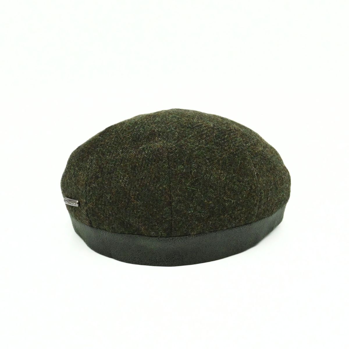 Green Solid Color Shetland Wool Cap back view