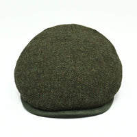 Green Solid Color Shetland Wool Cap front view