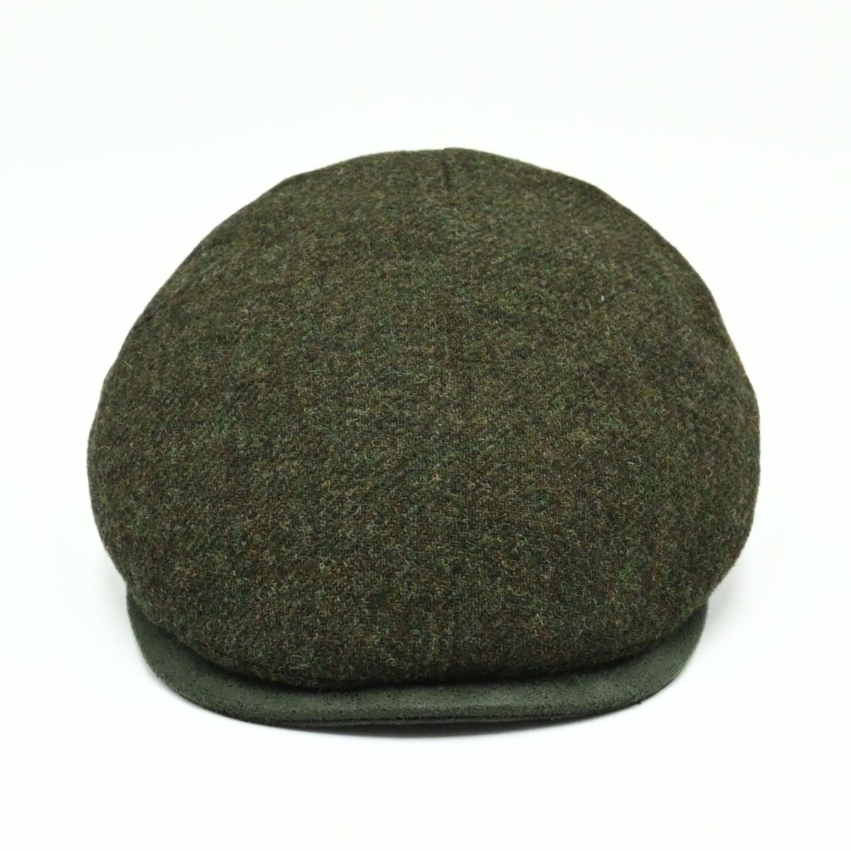 Green Solid Color Shetland Wool Cap front view