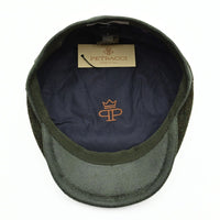 Green Solid Color Shetland Wool Cap inside view