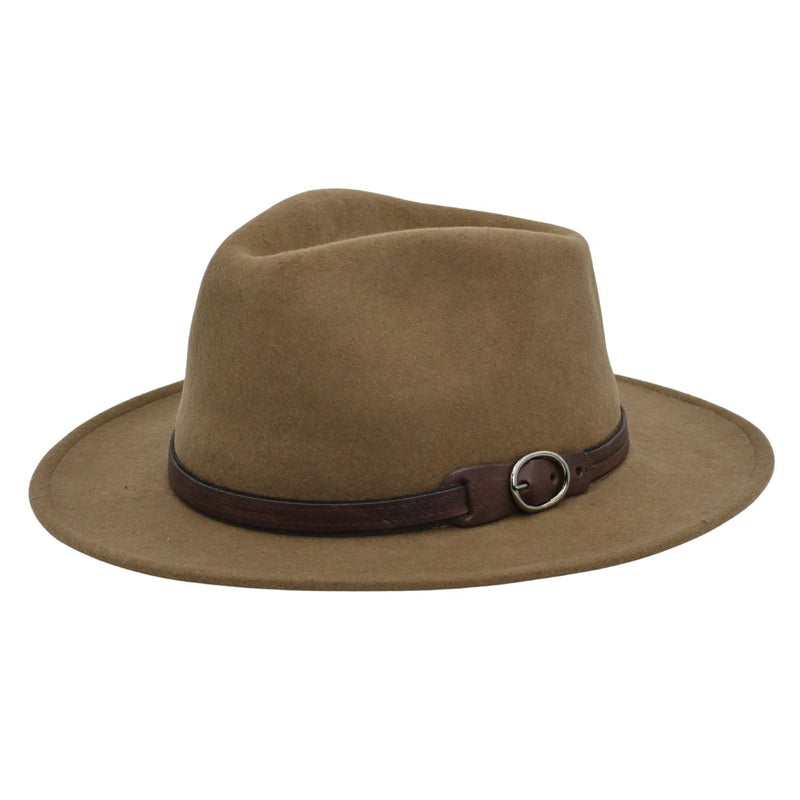 Caramel Indiana Jones Fedora Crushable front  view