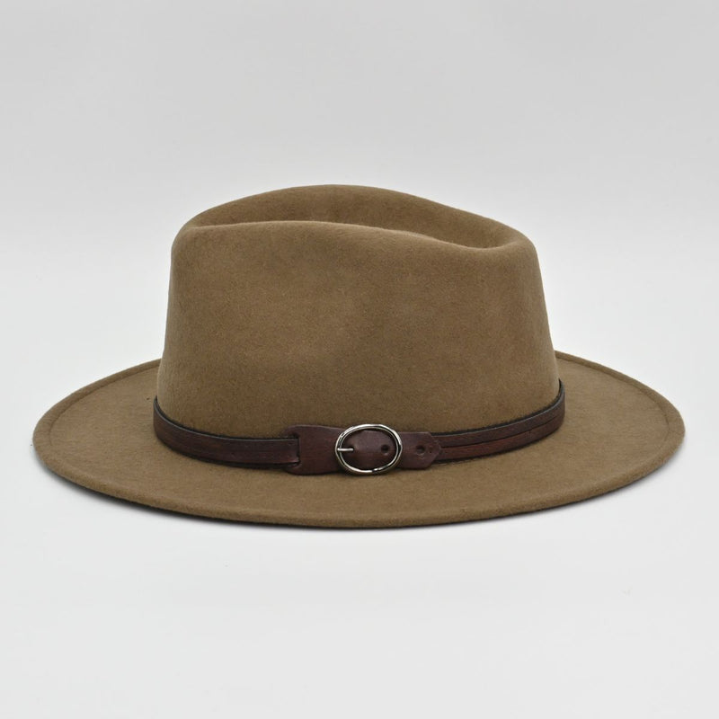 Caramel Indiana Jones Fedora Crushable side view