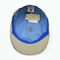 Multicolor Linen Patchwork Pattern Cap inside view