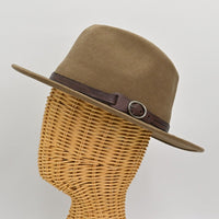 Caramel Indiana Jones Fedora Crushable on mannequin