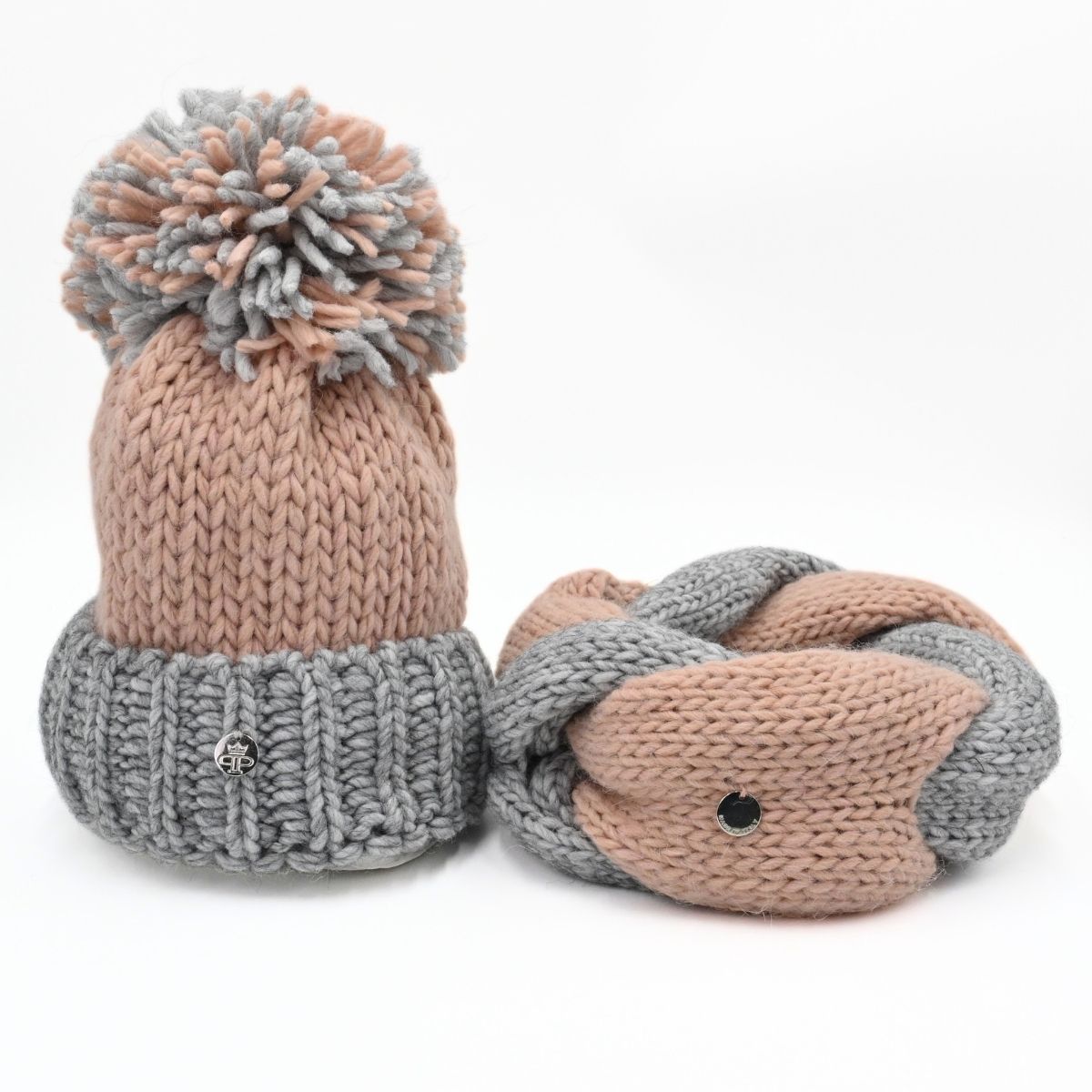 salmon/grey Two Tone Cozy Set