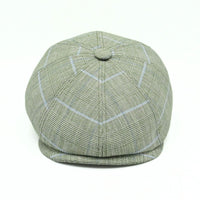 Green Alfredo Newsboy Hat on white background