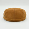 cognac Firenze Leather Newsboy Hat back view