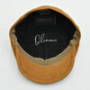cognac Firenze Leather Newsboy Hat inside view