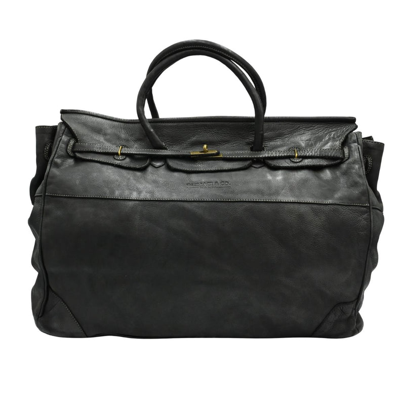 black Firenze Soft Leather Tote front