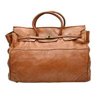 cognac Firenze Soft Leather Tote front