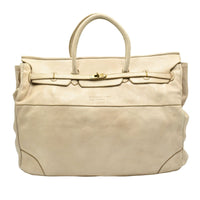 beige Firenze Soft Leather Tote front