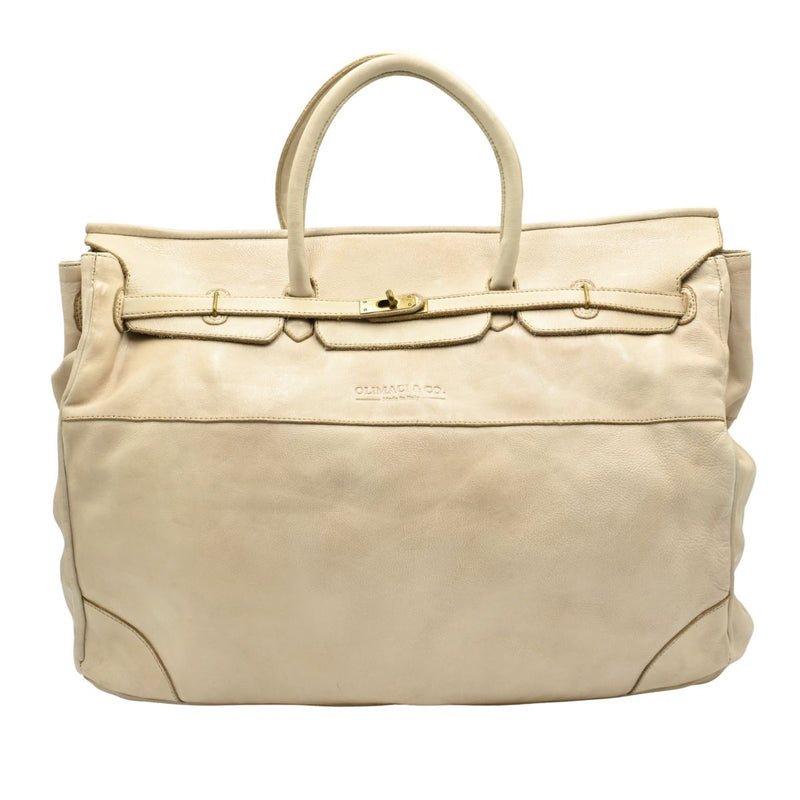 beige Firenze Soft Leather Tote front
