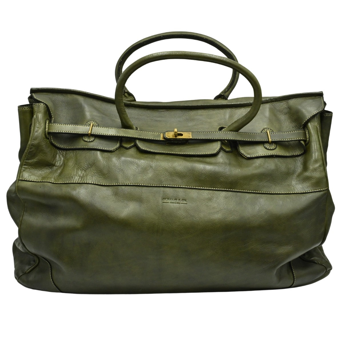 MANIFATTURA CECCARELLI Tote Bag 黒xカーキ MANIFATTURA CECCARELLI Tote Bag 黒xカーキ