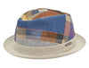 Linen Patchwork Pork Pie Hat