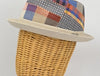 Linen Patchwork Pork Pie Hat