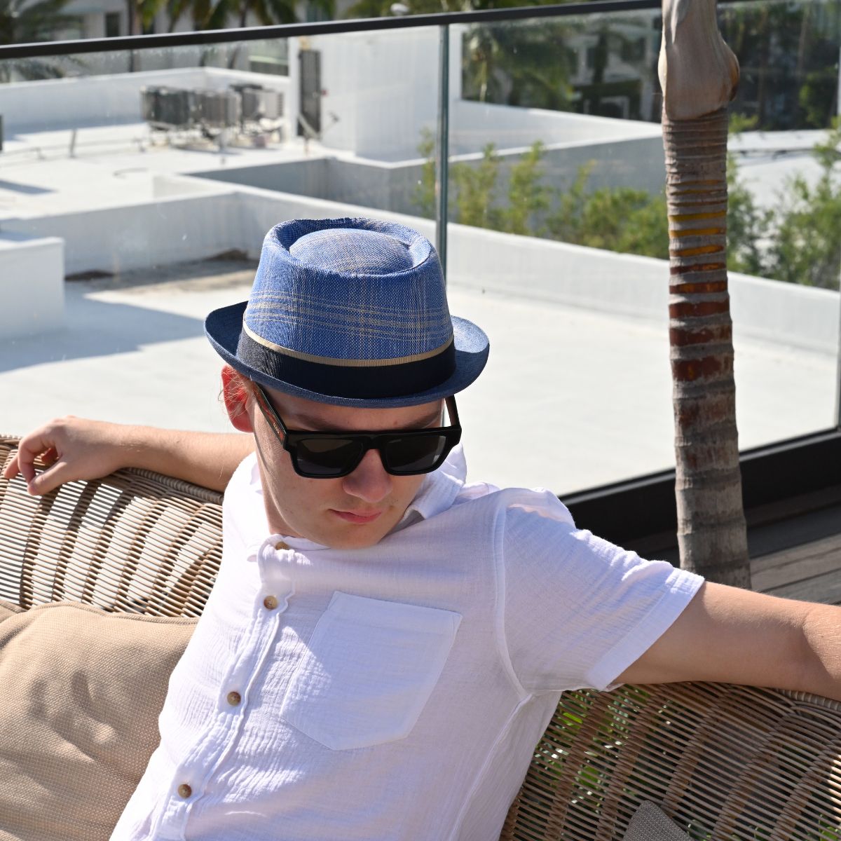 Fantasia Linen Pork Pie Hat