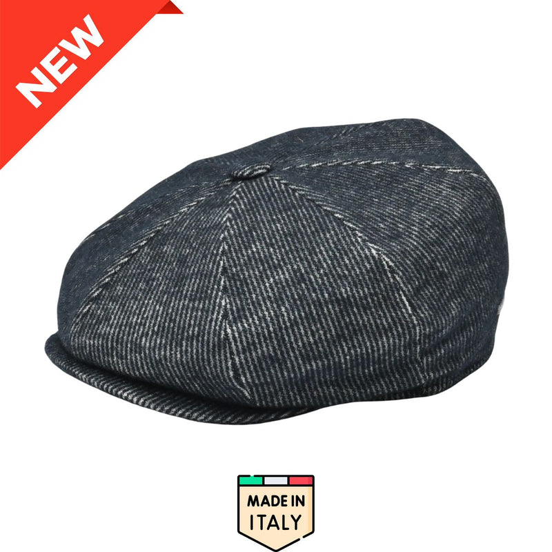 Blue Como Peaky Hat front view