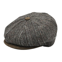 Brown Liguria Peaky Style Hat front view