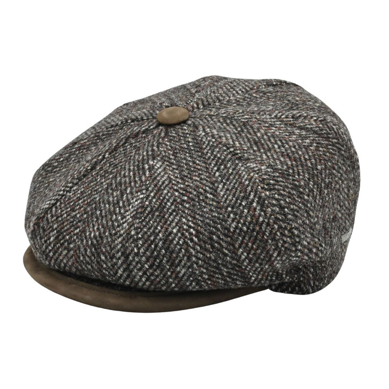 Brown Liguria Peaky Style Hat front view