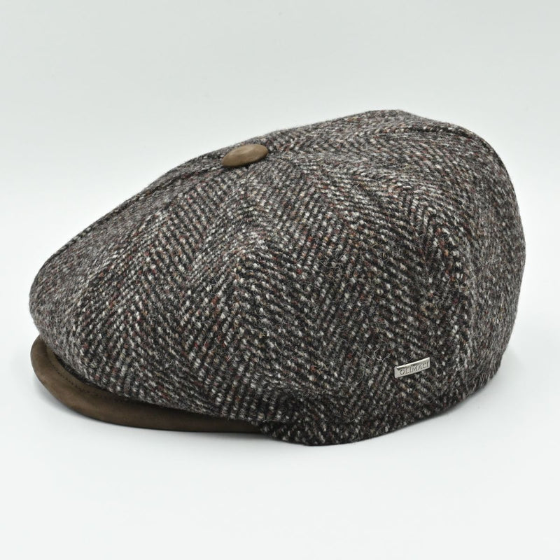 Brown Liguria Peaky Style Hat side view