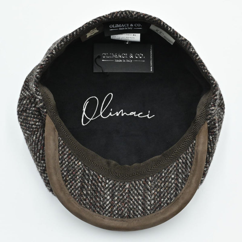 Brown Liguria Peaky Style Hat inside view