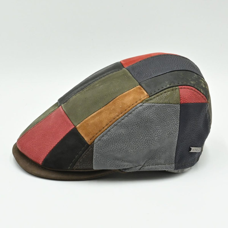 Multicolor Napoli Leather Patchwork Cap side view