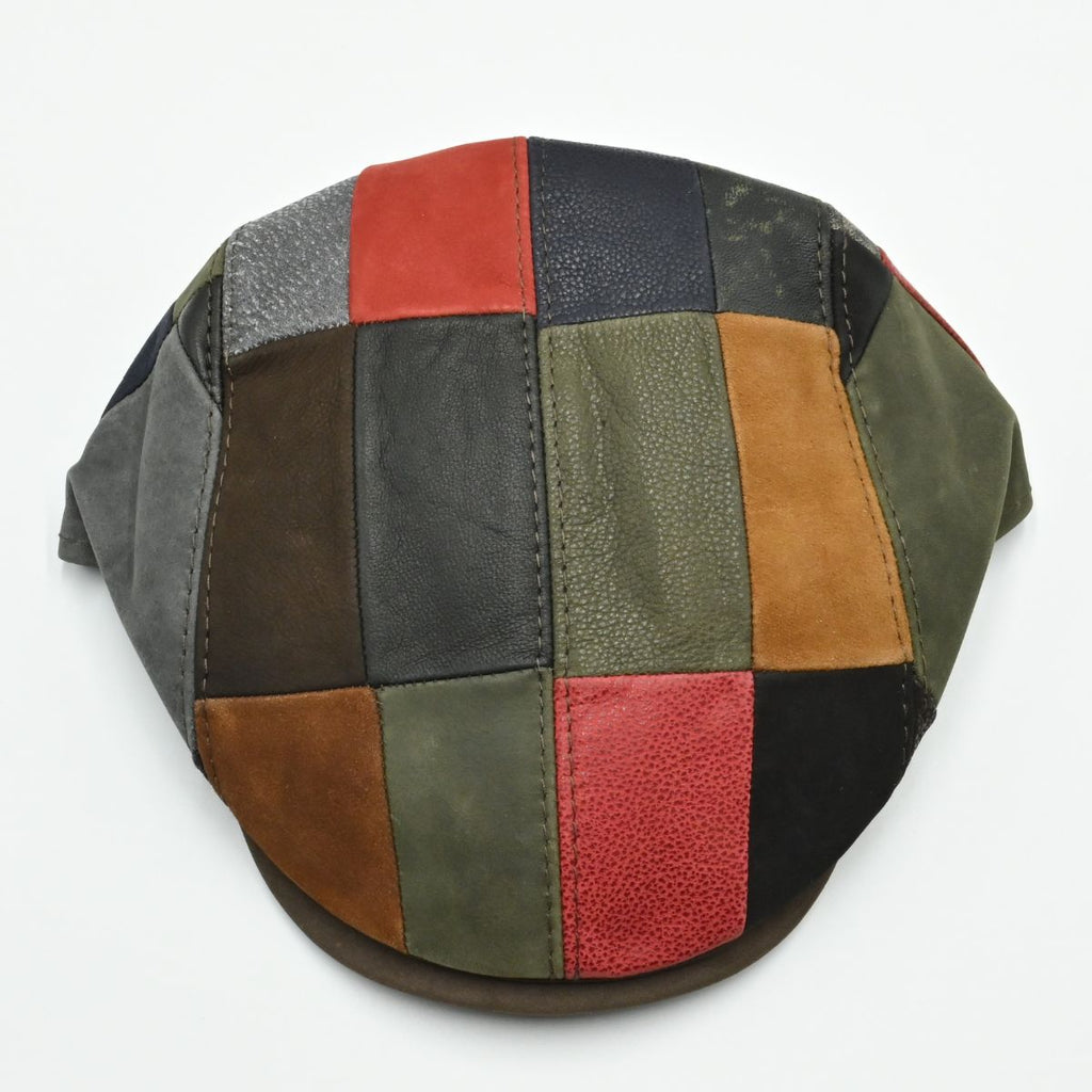 Multicolor Napoli Leather Patchwork Cap top view
