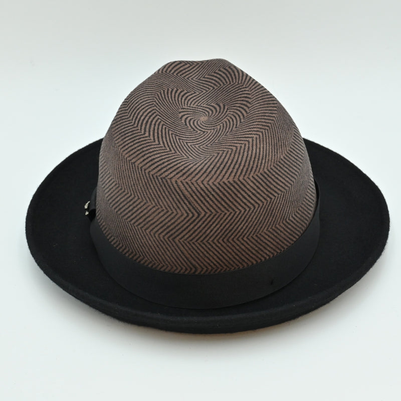 1930's Style Two Tone Hat-Hat-Petracci-Cappello Fashion Company | Black/Brown