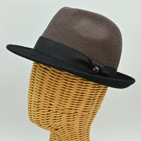 1930's Style Two Tone Hat-Hat-Petracci-Cappello Fashion Company | Black/Brown