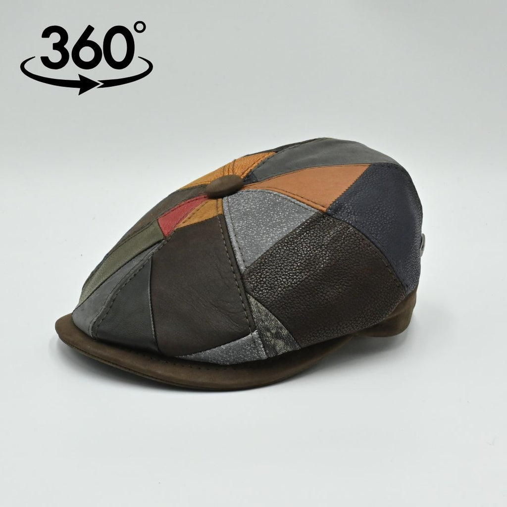 Napoli Leather Newsboy Hat