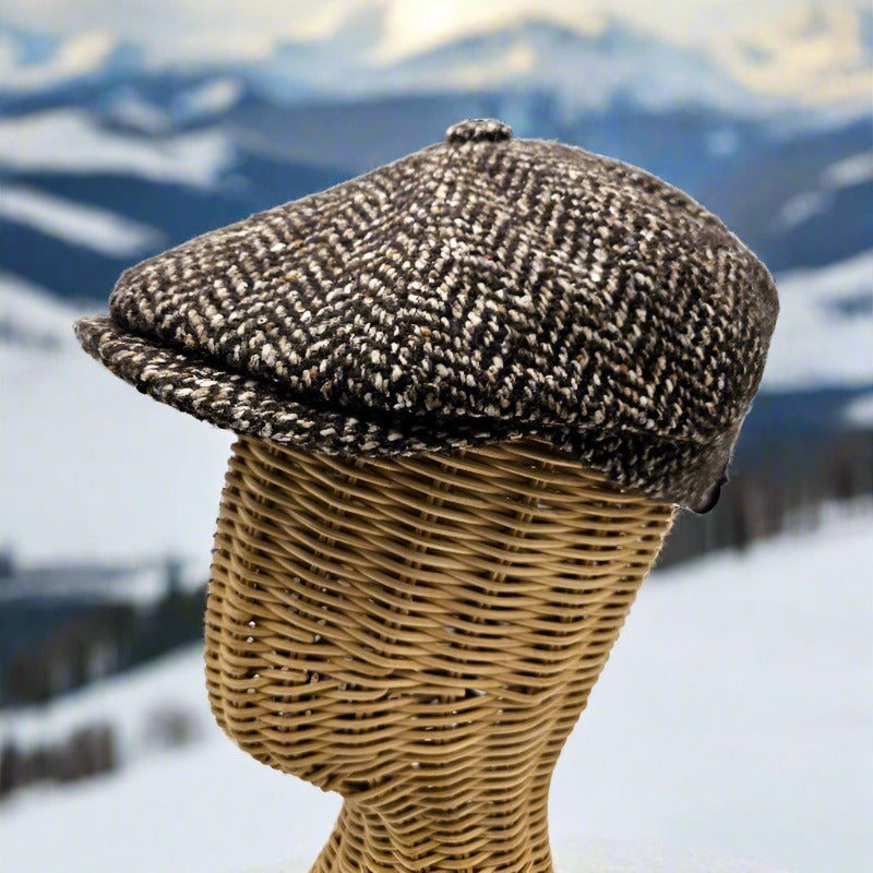 Herringbone Pattern Irish Newsboy Hat