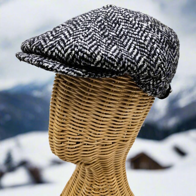 Herringbone Pattern Irish Newsboy Hat