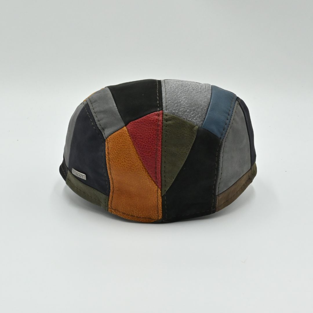 Handmade Italian Leather Patchwork Cap
