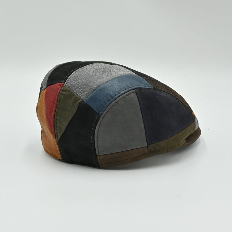 Multicolor Napoli Leather Patchwork Cap side view