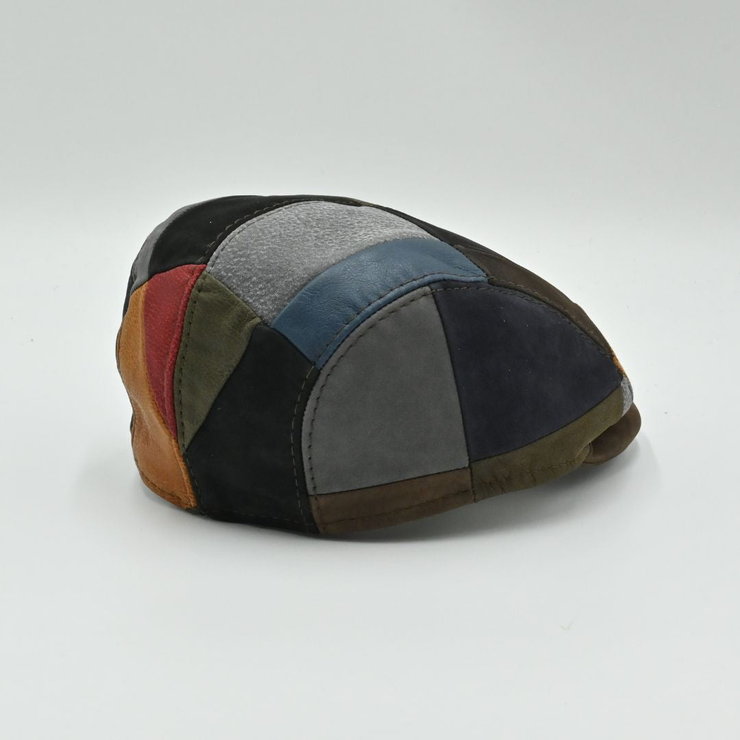 Handmade Italian Leather Patchwork Cap