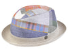 Linen Patchwork Porkpie Hat