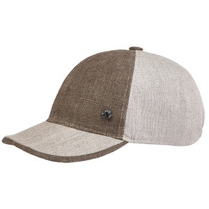 Two Tone Linen Baseball Cap